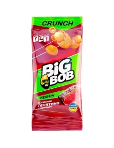 Арахіс смажений (55 г) солоний в хруст. Оболонці телятина з аджикою   BIG BOB
