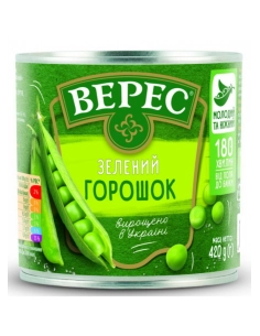горошок зелений 420 г ж/б