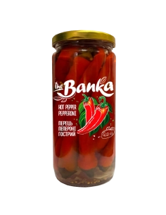 Перець папероні гострий 400г скло
