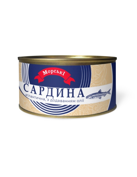 Сардина атлантична з д/м з/б№5 ТМ Морські 230 г