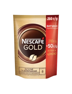 Кава НЕСТКАФЕ 210г+50 г ГОЛД пак