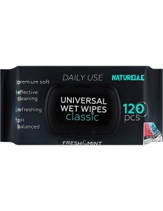 Серветки вологі NATURELLE 120 шт чорна