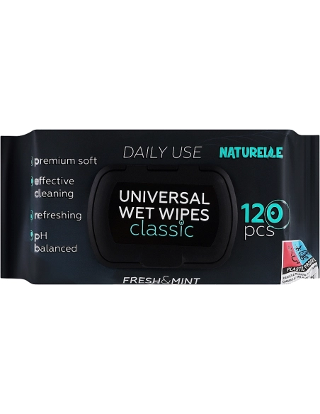 Серветки вологі NATURELLE 120 шт чорна