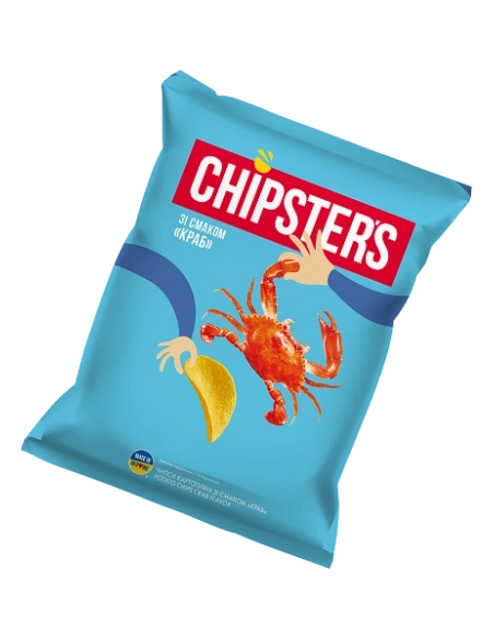 Чіпси ( 120 г)картопляні краб Chipsters