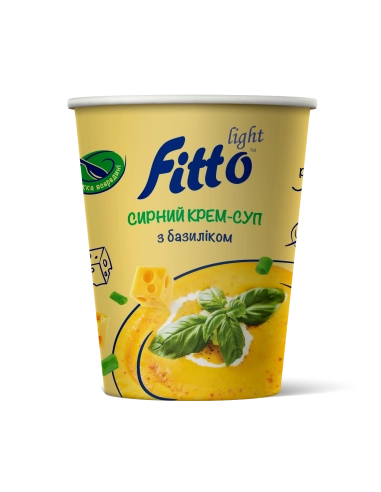 Сирний крем суп миттевого приготування з базеліком 40г стакан
