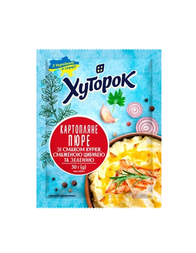 Картопляне пюре зі смаком курки цибулею та зеленню 30 г
