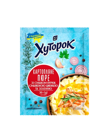 Картопляне пюре зі смаком курки цибулею та зеленню 30 г