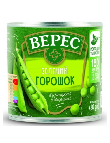 горошок зелений 420 г ж/б