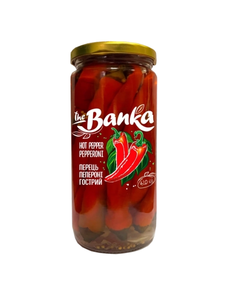 Перець папероні гострий 400г скло