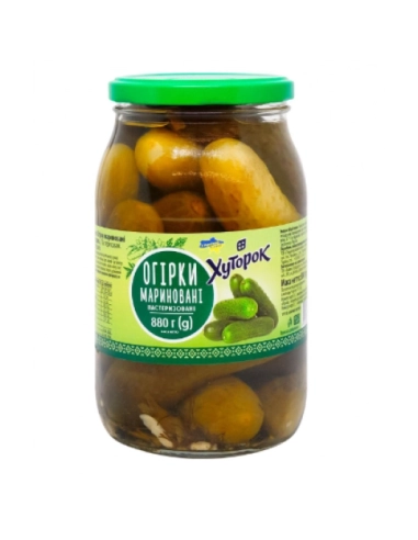 Огірки мариновані 880г скло