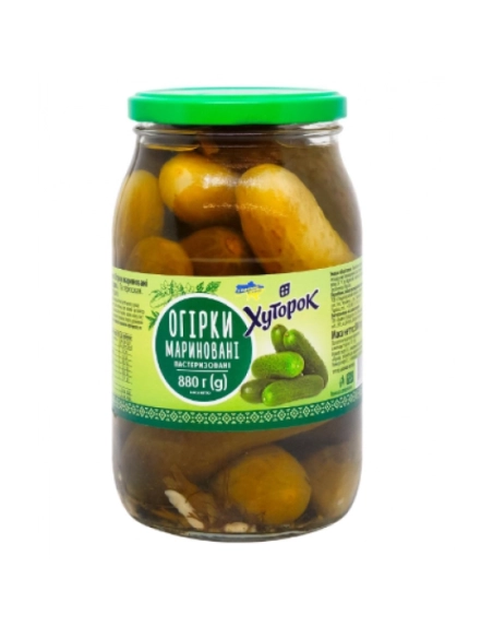 Огірки мариновані 880г скло