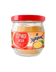 Гірчиця міцна 190г скло ТМ Хуторок