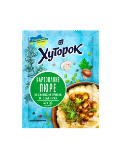 Картопляне пюре зі смаком грибів та зеленню 30г Хуторок