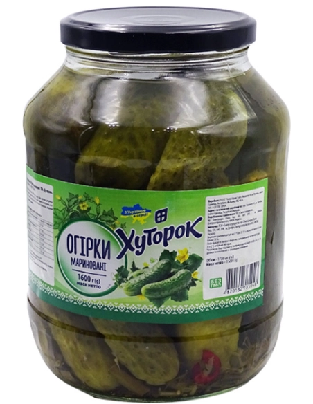 Огірки маринован Хуторок 680г 720 мл скло