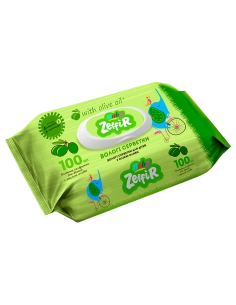 Серветки вологі 100шт Зефір з клапаном