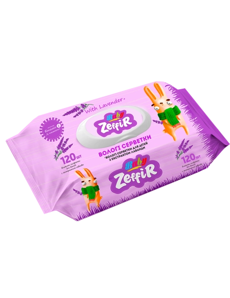 Серветки вологі zeffir 120шт