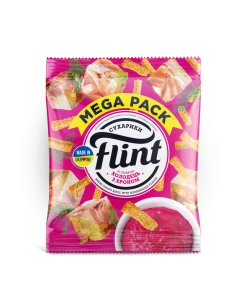 Сухарики зі смаком холодець з хроном 100г  пшенично житні ТМ Флінт