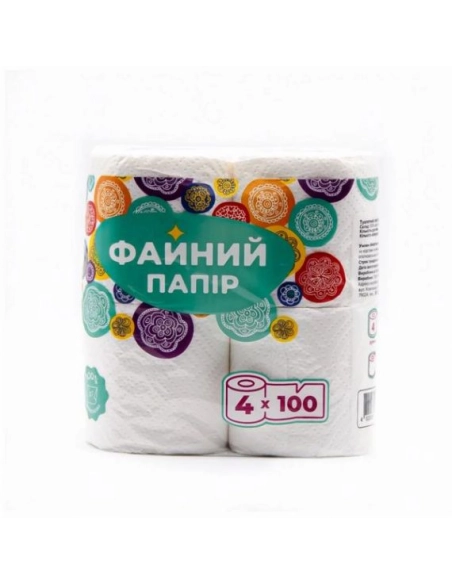 Туалетний папір Файний 2ш 4р 12