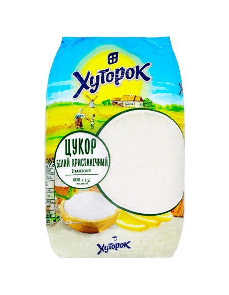 цукор білий кристаличний хуторок 800г
