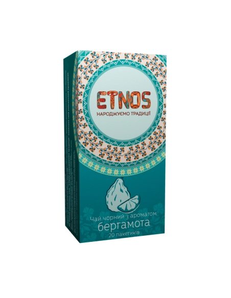 Чай чорний байховий дрібний з ароматом бергамота ТМ ETNOS 20*1,5 г