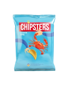 Чіпси натуральні зі смаком краб 120г  ТМ Чіпстерс