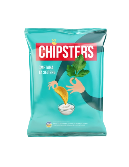 Чіпси натуральні сметана зелень 120г
